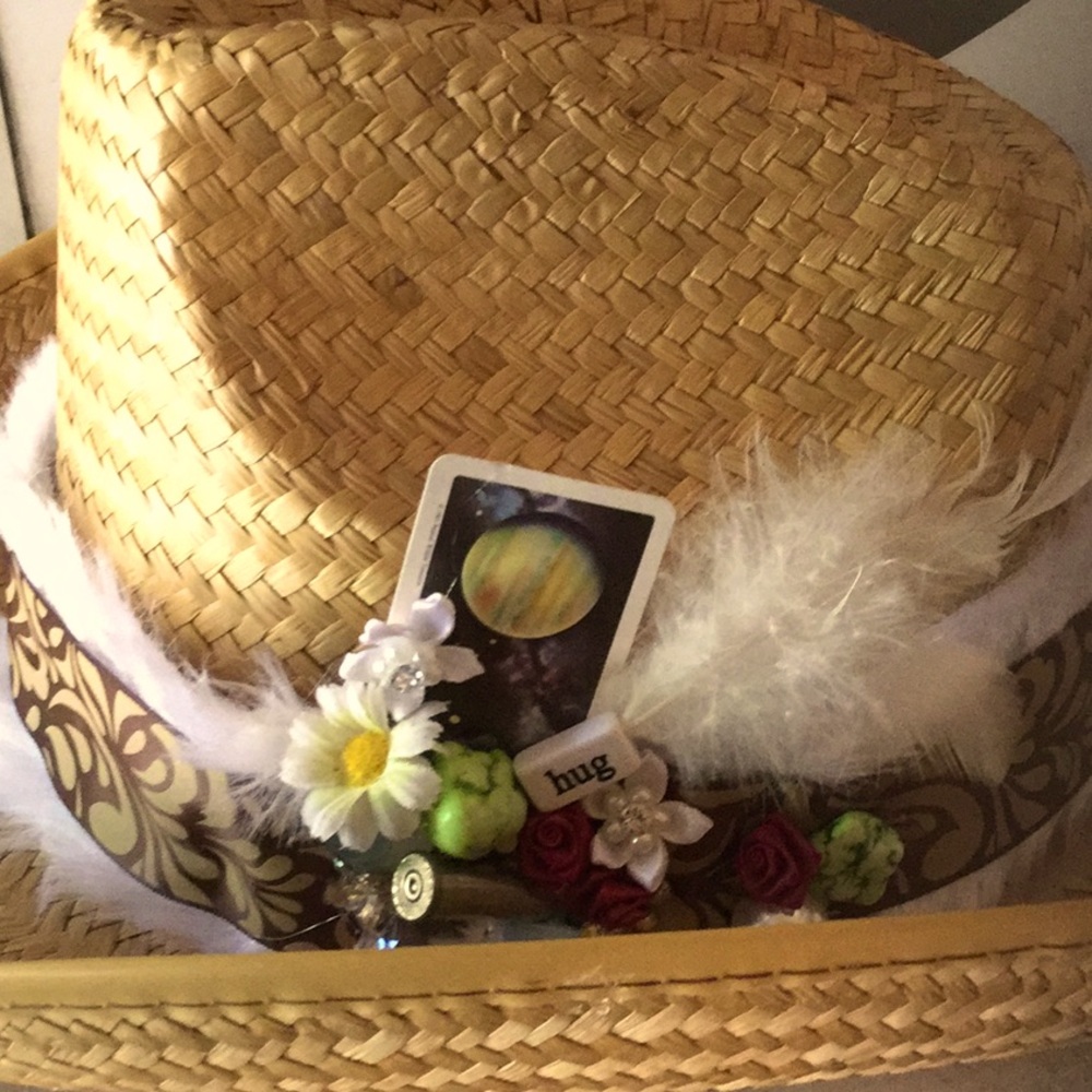 OOAK artisan cowboy hat band feather noon Coachella festival farmer’s market - Picture 2 of 15